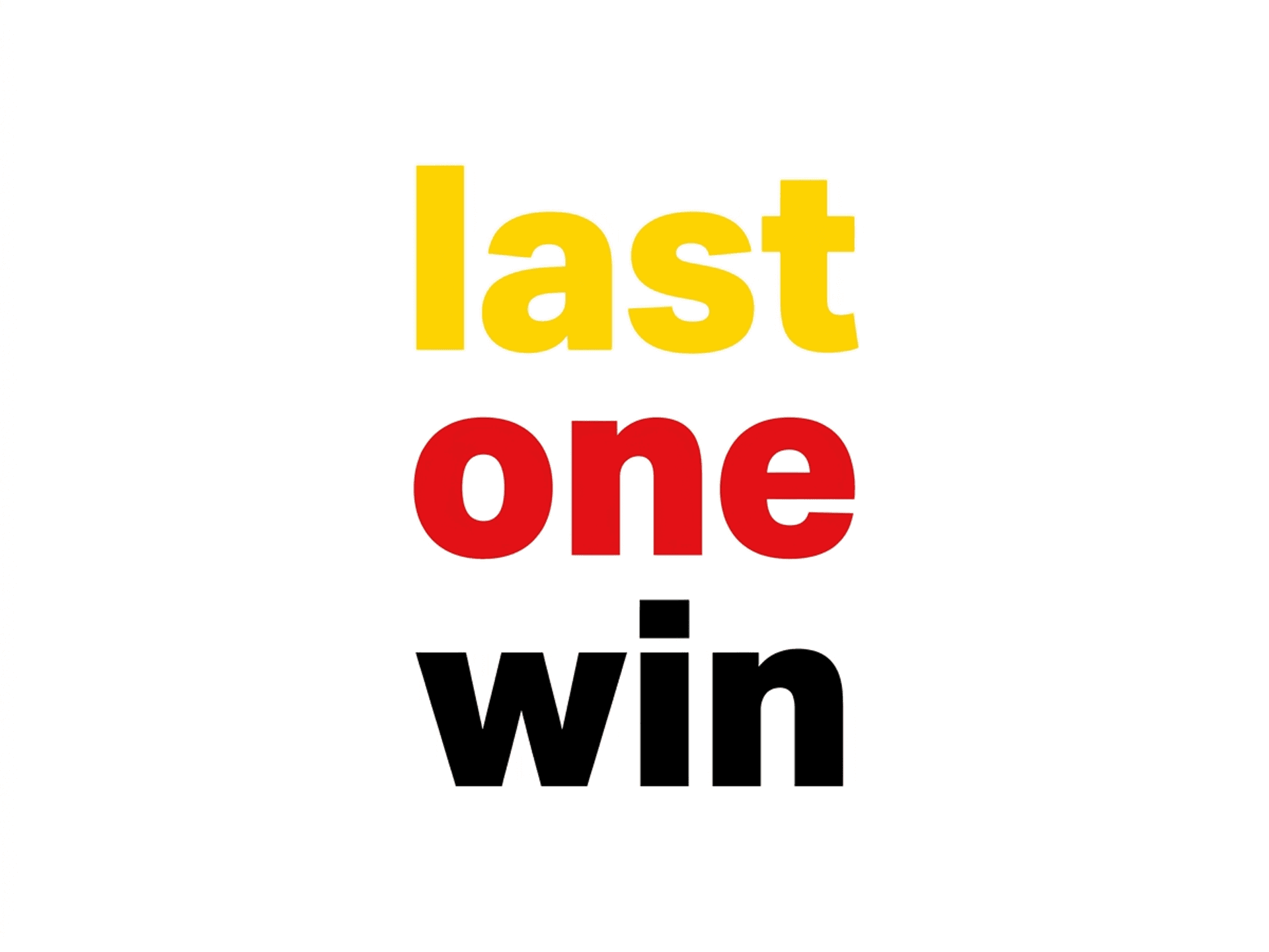 عمل فني ترويجي للعبة LastOneWin المباشرة في معرض 4o4